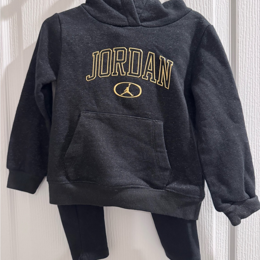 Jordan Black Hoodie with Red Jumpman Accent